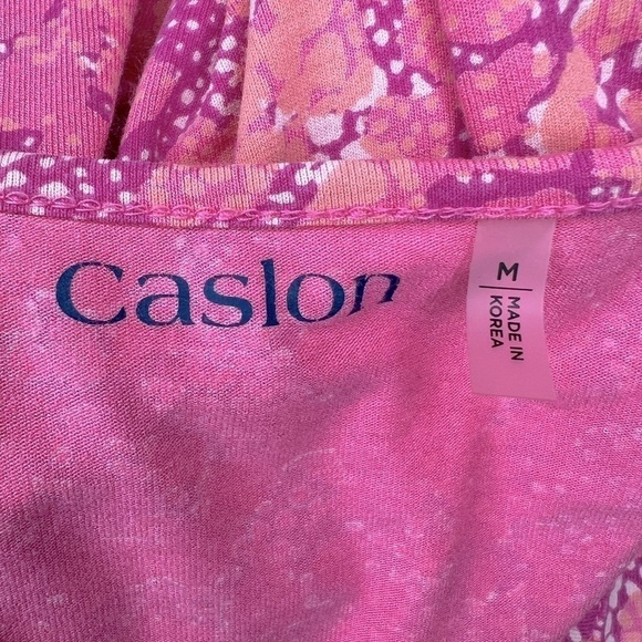 Caslon Nordstrom Pink Floral Print Ruffle Tank Sun Dress - Size Medium - Picture 5 of 7